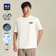 海瀾之家（HLA）短袖T恤男曾舜晞同款藝術(shù)家ZOLA聯(lián)名短袖男25夏季送男友送爸爸 米白花紋N4 4XL 190/108A 推薦197~212斤