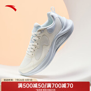安踏（ANTA）跑步鞋女夏季輕質(zhì)網(wǎng)面透氣減震運動鞋女士休閑鞋 象牙白/淺霧灰-2 39