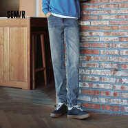 森馬（Semir）牛仔|森馬牛仔褲男經(jīng)典復古小腳褲顯瘦顯高長(cháng)褲秋冬季褲子百搭 牛仔中藍88201 28