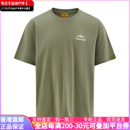 CAT寬松舒適美式復(fù)古字母印花短袖T恤 男 青綠色 M
