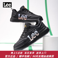 Lee/Modern 男鞋夏季新款男士休閑鞋時(shí)尚厚底板鞋舒適百搭鞋子男潮鞋 黑色 【主推四季款】 40 【偏大/請拍小一碼】