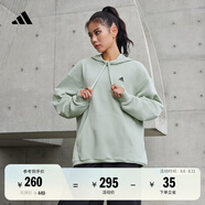 adidas休閑加厚毛圈連帽衛(wèi)衣套頭衫男女阿迪達斯官方輕運動 亞麻綠   S