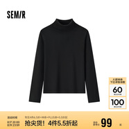 森馬（Semir）森柔毛衫|毛衣女基礎(chǔ)款高領(lǐng)緊身2024冬季純色套頭衫109724107011