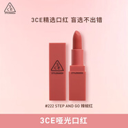 3CE啞光口紅唇膏唇蜜生日禮物送女友 溫潤紅色#222STEPANDGO