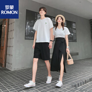 羅蒙不一樣的情侶裝夏裝套裝韓版寬松短袖t恤一片式連衣裙一裙一衣女 女半身裙 M