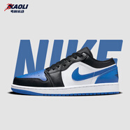 耐克（NIKE）【潮】Air Jordan aj1板鞋男女情侶新款低幫休閑運動籃球鞋休閑鞋 553560/553558-140黑白藍 女款GS 36.5