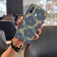 盧盧米（LULUMI）適用三星Galaxy A8S/SM-G8870手機(jī)殼動(dòng)漫搞怪可 黑殼-復(fù)古水彩藍(lán)花 三星galaxy a8s/sm-g8870