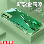 白胖虎適用OPPOA55手機(jī)殼漸變蜂巢格高端鋼化玻璃硬殼鏡頭全包防摔保護(hù)套男超薄高級(jí)感時(shí)尚簡約高 蒼嶺綠-漸變蜂格WFJS029 OPPOA55【贈(zèng)屏幕膜】