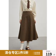 獨束大碼女裝復古學院風套裝女秋冬裝搭配一整套微胖mm通勤兩件套 半身裙 M