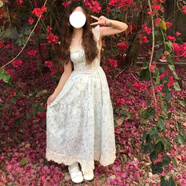 婕茵桐櫻織花翎碎衣裙 櫻織花翎甜美小飛袖碎花連衣裙女夏季溫柔風公主 櫻織花藍色【溫柔連衣裙】萬睿精 XS 【關注店鋪贈送小禮物】