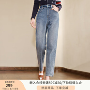 香影（xiangying）直筒牛仔褲女2025新款小個子高腰復(fù)古水洗藍(lán)色煙管褲春秋褲子 牛仔藍(lán)（春秋款）K641676 S （推薦體重80-95/腰圍59-63）