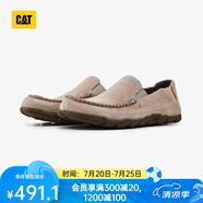 CAT卡特休閑鞋皮鞋船鞋男鞋一腳蹬防滑耐磨干爽鞋子商場(chǎng)同款 亮灰 43