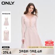 ONLYONLY時(shí)尚針織收腰傘裙套裝短裙連衣裙女|124107001 A19 白堊粉色CHALK PINK M (165) 84A