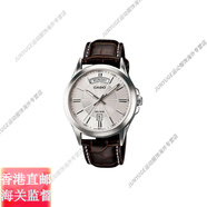 卡西歐（CASIO） DRESS系列簡約商務(wù)石英機(jī)芯日韓表男表白色表盤MTP-1381L-7A 棕色