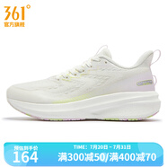 361度女鞋運(yùn)動(dòng)鞋夏季新款女減震回彈跑步鞋 羽毛白/白皙粉 39