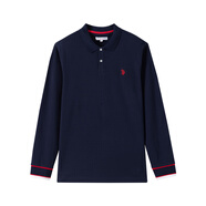 U.S. POLO ASSN.polo衫男秋冬商務(wù)休閑重磅純棉t恤男士長(cháng)袖上衣男裝