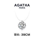 AGATHA/璦嘉莎 人魚(yú)之淚項鏈女士【圣誕節禮物】生日送女友閨蜜高級感 明星同款（39CM-大號2.96克拉）