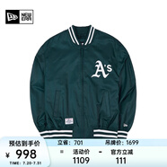 NEW ERA紐亦華MLB棒球NY夾克刺繡春秋男女情侶簡(jiǎn)約百搭運(yùn)動(dòng)休閑外套 13546434-綠色 AS XL