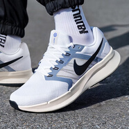 耐克（NIKE）男鞋 2025新款夏季慢跑鞋輕便網(wǎng)面透氣健步鞋休閑運(yùn)動(dòng)跑步鞋 RUN SWIFT 3-白灰藍(lán) 42.5