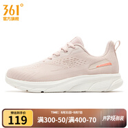 361°女鞋運動(dòng)鞋春季新款361度女常規跑鞋 清新粉/羽毛白 38