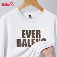班尼路（Baleno）長袖t恤男春秋季潮流休閑體恤衫青少年寬松圓領(lǐng)重磅挺括純棉上衣