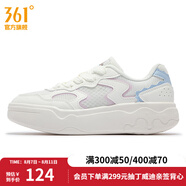 361度女運(yùn)動(dòng)鞋秋季新款361度女板鞋 羽毛白/冰河藍(lán) 38