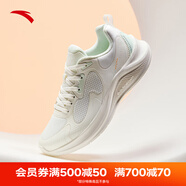 安踏（ANTA）跑步鞋女夏季新款輕質(zhì)網(wǎng)面透氣減震運動鞋女士休閑鞋 象牙白/淺曦綠-1 36 (225mm)