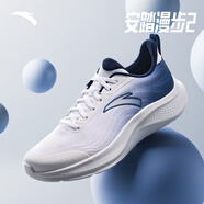 安踏（ANTA）漫步2跑步鞋男鞋夏季新款網(wǎng)面透氣軟底輕質(zhì)跑鞋輕便運動鞋子 純凈白/深航海藍-2 41 (255mm)