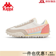 卡帕（Kappa）串標復古跑鞋新款男女運動跑鞋德訓鞋豆豆阿甘鞋 女-韓國白/月灰色-012A 37