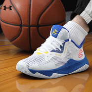 安德瑪（Under Armour）男鞋 夏季新款運動鞋子實戰(zhàn)訓練鞋輕質(zhì)透氣緩震CURRY庫里籃球鞋 3026275-100/輕便透氣/拍大一碼 46