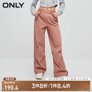 ONLY秋冬休閑潮酷高腰闊腿工裝褲休閑褲女|123414005 C18 廖木粉色WOODROSE 165/68A/MR