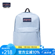JANSPORT杰斯伯書包輕便雙肩包男女旅行包簡約背包電腦包學生校園 4QUT7G7霧霾藍-側(cè)邊袋