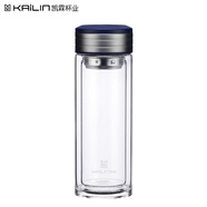 凱霖雙層玻璃泡茶杯加厚隔熱商務(wù)水杯雙層玻璃杯0359 300ml
