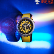斯沃琪（Swatch）【新品】瑞士手表運動(dòng)大表盤(pán)金屬鏤空男女學(xué)生腕表520禮物 不朽明黃_SB07S109