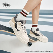 喬丹（QIAODAN）喬丹低幫板鞋男2025夏季透氣革面防水耐磨運(yùn)動(dòng)鞋男QDL053253510C 象牙白/鯊魚灰 40.5