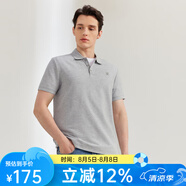 G2000【多色可選】男POLO衫夏休閑短袖涼感透氣男裝簡約通勤商務(wù) 刺繡款-灰色 M/170
