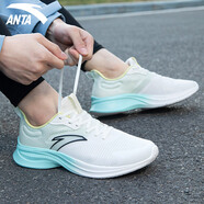 anta kids安踏男鞋跑鞋2025夏款新款網(wǎng)面透氣運動(dòng)鞋男減震輕便跑步男款鞋子 5501-5象牙白/氧氣綠/米稠色 39