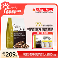 醇粹狗糧 黑標(biāo)狗糧凍干中大型金毛邊牧狗糧全價成犬幼犬純粹狗干糧 黑標(biāo)全犬糧10kg-清爽鴨肉梨