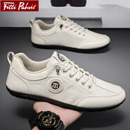 Fitti Pahris輕奢品牌男鞋2025夏季新款時(shí)尚休閑鞋百搭舒適透氣板鞋潮流鞋子男 米杏 39