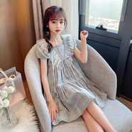 G.DUCKKIDS女童連衣裙2025夏季新款童裝洋氣仙女公主裙子中大童夏裝連衣裙潮 灰色 160