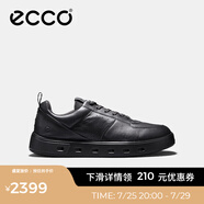 愛(ài)步（ECCO）板鞋男鞋 男士休閑鞋小白鞋拼色厚底牛皮明星同款 街頭720 520814 黑色52081401001 39