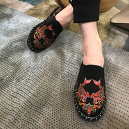 京福強(qiáng)老北京布鞋男繡花布鞋臉譜社會(huì)刺繡花布鞋男精神小伙男布鞋偏小碼 年年有余 43