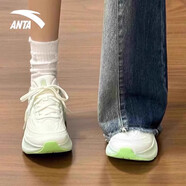 安踏（ANTA）葉子6跑步鞋女款2025新款正品夏季透氣網(wǎng)面軟底休閑專業(yè)運動鞋子 淺曦綠【葉子6-小紅書爆款】 37.5 【正品保證-假一賠十】