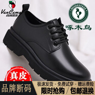 西域駱駝（VANCAMEL）斷碼撿漏真皮男鞋英倫風(fēng)商務(wù)正裝休閑皮鞋春秋季透氣結(jié)婚新郎鞋男 黑色四季款/官方店旗艦新品 39