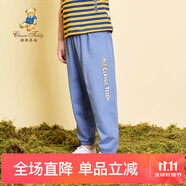 Classic Teddy男女童防蚊褲兒童褲子休閑輕薄長褲中小童裝夏季薄款清涼速干褲 凈面可愛燙畫蘭灰 120