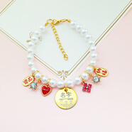 寵物貓狗公主項鏈橘貓甜美飾品英短頸圈鈴鐺可調節刻字牌銘牌 7_刻名字電話(huà) 調節范圍17-22cm