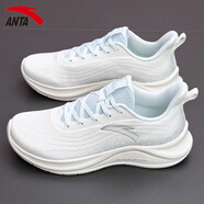 anta kids安踏女鞋運動鞋綜訓鞋夏季減震跳繩鞋夏季網(wǎng)面透氣媽媽跑步鞋女款 5571-1象牙白/淺霧灰 35.5