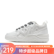 特步歐包板鞋|面包鞋2025年冬季新款防滑耐磨女鞋戶外減震跑步休閑鞋 帆白【男】 39