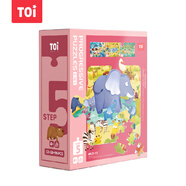 TOI進(jìn)階早教拼圖兒童玩具3-6歲紙質(zhì)男女孩兒童生日禮物5階環(huán)球動(dòng)物