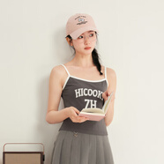 紫涵字母印花小吊帶背心女2025年夏季新款美式學(xué)院風(fēng)打底內(nèi)搭上衣 學(xué)院灰 S